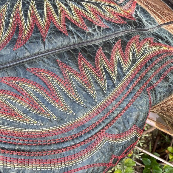 Ariat Mens Leather Cowboy Work Boots 9.5 Square Toe Western Rancher ATS 10016280 - Picture 8 of 16